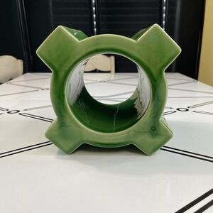 Global Views Tic Tac Toe Wine Bottle‎ Holder Limited Unique Eclectic Green